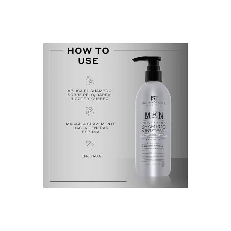 MARTHA DEBAYLE 3 en 1. Shampoo y gel de baño