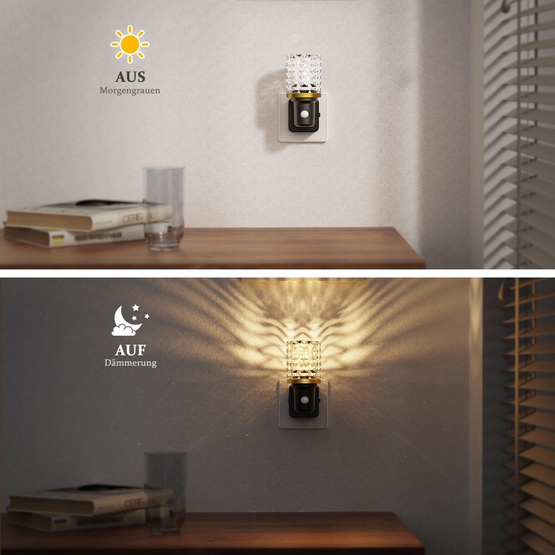 JandCase Night Light Socket with Motion Sensor, Brightness Adjustable 0-100