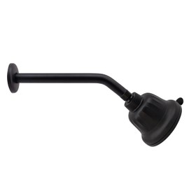 Westbrass CO572F-62 5" Round 5-Function Filtered Adjustable Spray Shower Head with 10" Shower Arm, Matte Black