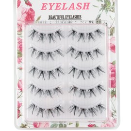 Clear Band Eyelashes, Russian Stripes, False Eyelashes, D Curl Lashes, Natural Fluffy 3D Fluffy False Eyelashes, Look Like Eyelash Extensions (WD5-15)