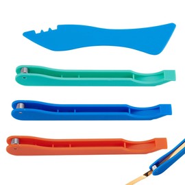 UNICRAFTALE 4Pcs 4 Styles Copper Foil Hand Foiler for Stained Glass Plastic Tools Glasses Hand Foilers Portable Glasses Tool Copper Tape Edging Crafts Auxiliary Supplies for Stained Glass Work