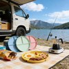 Delphinus 8 Pack 9 Inch Divided Plates For Adults, 3