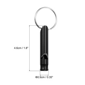 PATIKIL Emergency Whistles, 35 Pack Safety Whistle with Keychain Aluminum Loud Sound Outdoor Survival Whistle for Camping Hiking Hunting, Black