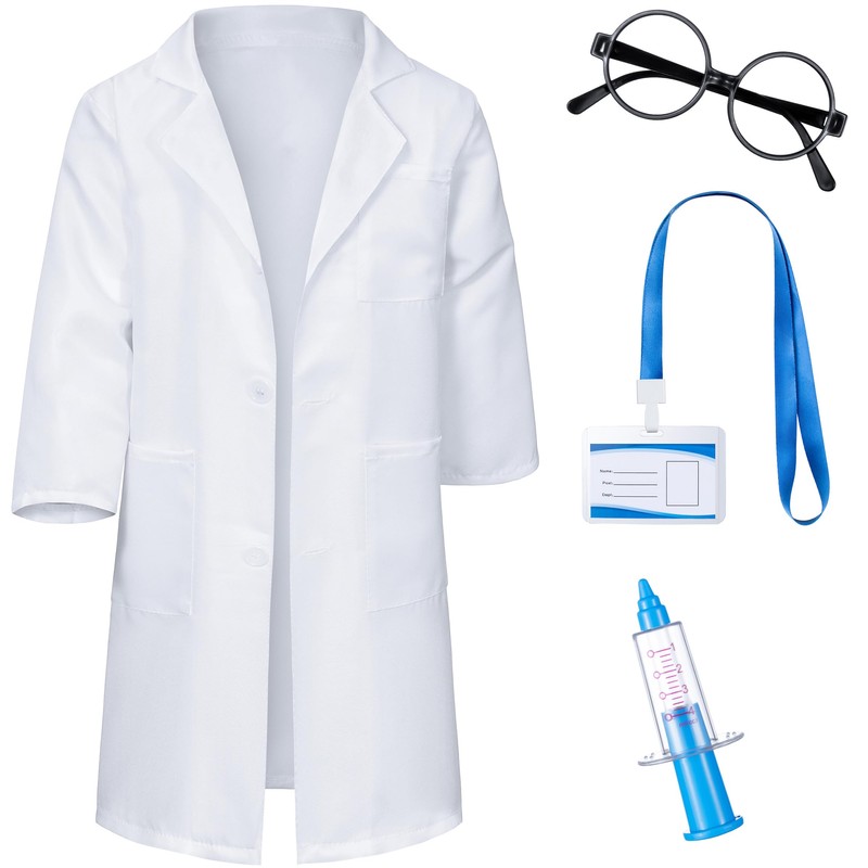 Doctor Costume for Kids Scrubs Pants with Accessories Set Children