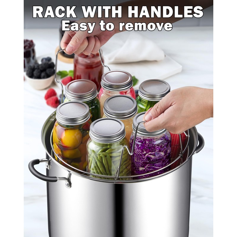 Cook N Home Water Bath Canner with Jar Rack &