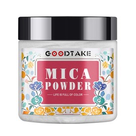 GOODTAKE Pearl White Mica Powder | Epoxy Resin Color Pigment | Pearlescent Color Pigment | Mica Powder for Resin Epoxy - for Soap Making, Nail Polish, Slime & Candle (Pearl White, 2 oz)