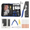 VCELINK RJ45 Crimp Tool, All-In-One Ethernet Pass Through Crimper for