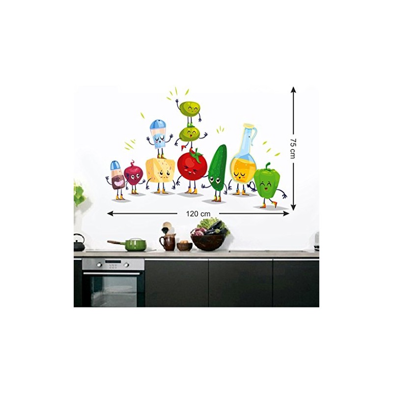 Wallstick 'Kitchen Toy' Wall Sticker (Vinyl, 75 cm x 120