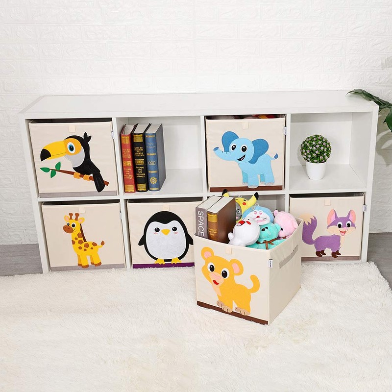 CLCROBD Foldable Animal Cube Storage Bins Fabric Toy Box/Chest/Organizer for