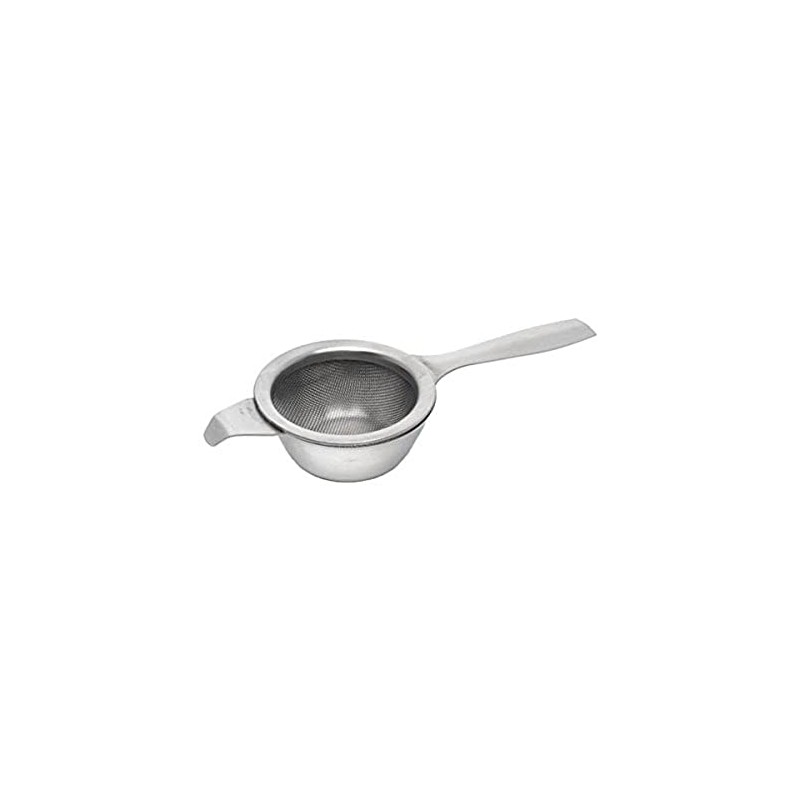 Genware NEV-11109 Tea Strainer And Bowl, Stainless Steel, 2"Wide, 5.1/2"