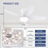 Surtime Ceiling Fans with Lights-36 Low Profile Ceiling Fan with