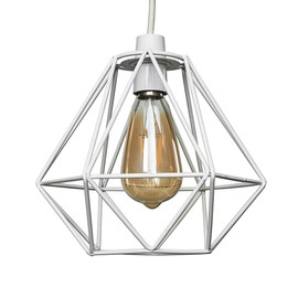 MiniSun MiniSun | Retro Style White Metal Basket Ceiling Light Shade | Pendant Lights, Home Dcor & Improvement Essential