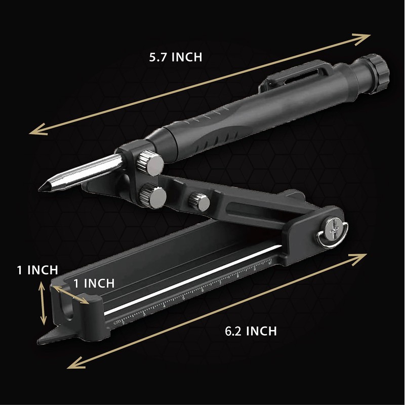 Hmyl Easy Multi function Scribing Tool, Zinc Alloy Smart Scribe