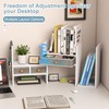 X-cosrack Adjustable Desk Shelves for Storage, Desktop Bookshelf with 3