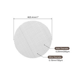 MECCANIXITY Pipe Screen Stainless Steel Screens, 1 Inch (25.4mm) Diameter for Pipe Filter, Pack of 120