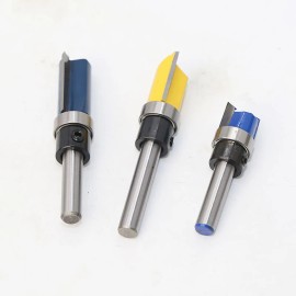 Unbranded 1/4" Shank Bearing Flush Trim Router Bit Wood Cutter Straight Bit Milling Tools - 1/4 Shank* 5/8*20