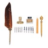 Feather Pen Set with 10 Interchangeable Nib Fire Lacquer Wax