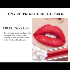 Brillo de Labios, 6 Piezas de Lápiz Labial Líquido Mate para Mujer Brillo de Labios Duradero a Prueba de Agua (Colores variados)
