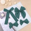 Set of 4 Cotton Linen Bow Hair Clips for Little