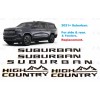 GM AUTO 5PCS Gloss Black Fender High Country Door Rear