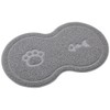 8-Shaped Small Cat Litter Box Debris Catcher Mat,18x10 Inches (Gray)