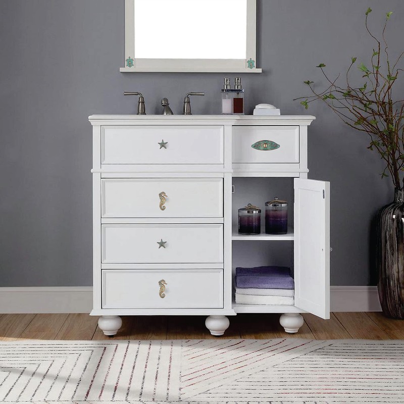 Set of 6 Coastal Collecton Drawer Handles in Old Silver