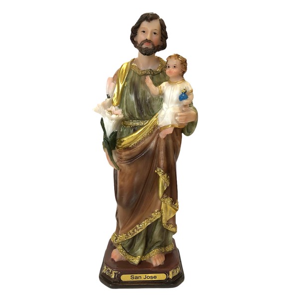 8" Inch St Joseph w/Child Statue Figurine San Jose con Nino Estatua