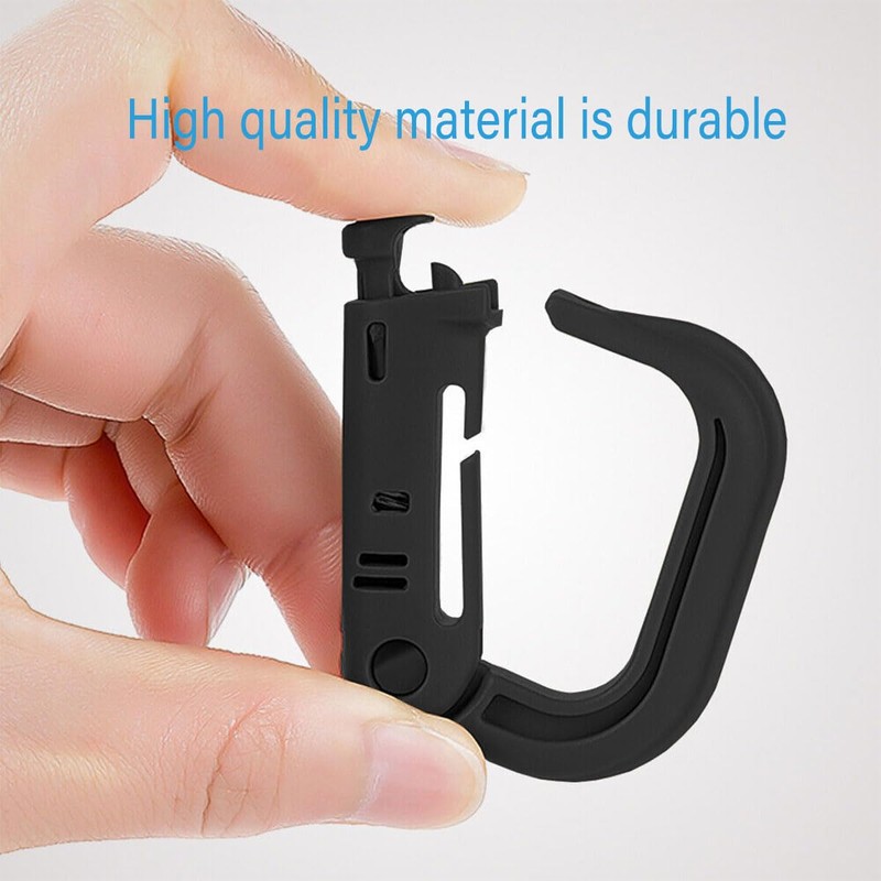 AIMALL 2pcs Tactical Carabiner Hook D-Ring Clip for Military Backpack
