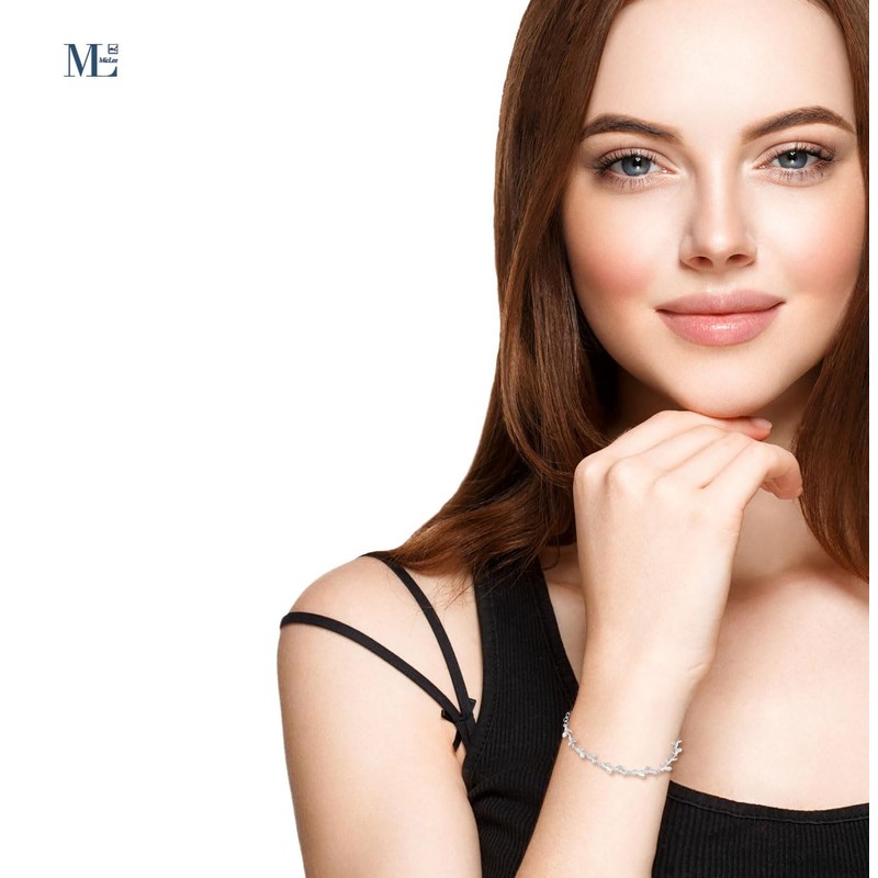 MicLee Women's Silver Bracelet Fashion 925 Sterling Silver Creative Branch