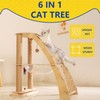 Wood Cat Tree Tower for Indoor Cats with Scratching Posts,