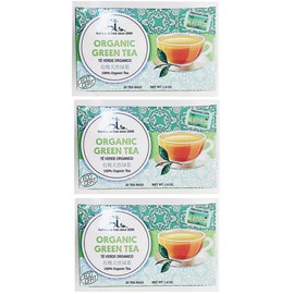 100% Organic Green Tea, (20 Tea Bags, 1.4 oz),3 Packs