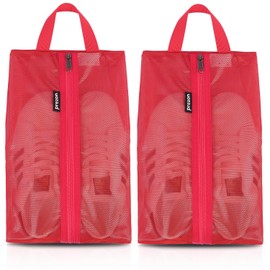 Prezon Travel Shoe Bags, Water Resistant TPU Mesh, Sturdy YKK Zipper, Shoes Storage Bag, Shoes Packing Organizer, Unisex Shoe Pouch for Travel or Home Storage