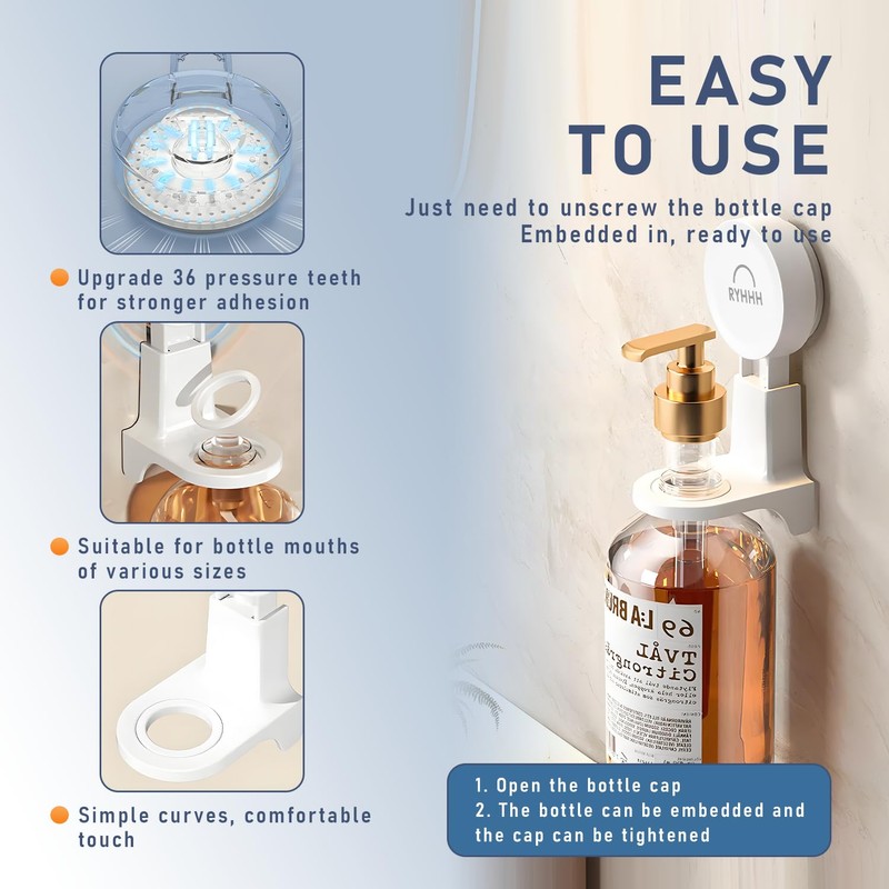 RYHHH Soap Bottle Dispenser Holder,Wall Mounted Pump Hand Stand, 2
