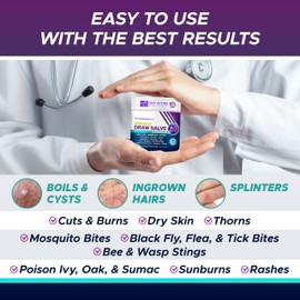 Pergenics Drawing Salve Ointment with Lavender for Ingrown Hair, Splinters Removal, Bee Stings, Boil & Cyst, Itching, Poison Ivy Oak Relief, 1 Fl Oz (Pack of 2)