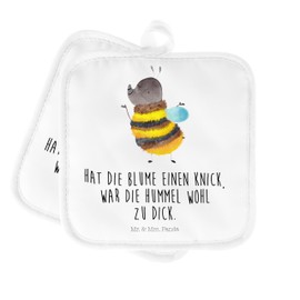 Mr. & Mrs. Panda Set of 2 Hummel Fluffy Pot Holders - Gift, Funny Sayings, Pot Gloves, Good Mood, Pot Holder Set, Oven Glove, Flower,