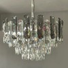LANGLITIAODENG Crystal Chandeliers Dia 17.7" Modern Ceiling Light Fixture Adjustable