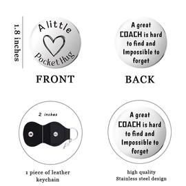 Coach Appreciation Thank You Gifts for Baseball Coach Pocket Hug Token Retirement Gifts A Great Coach is Hard to Find and Impossible to Forget Softball Instructor Christmas Birthday Keychains