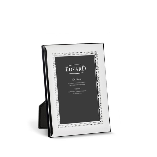 EDZARD Turin Picture Frame (10 x 15 cm), Elegant Silver-Plated,