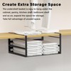 PEKGRIL 2 Pack Under Shelf Basket, Black Undershelf Storage Basket,