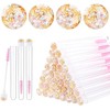 Dming 50pcs cepillo de pestañas varita de maquillaje herramienta de