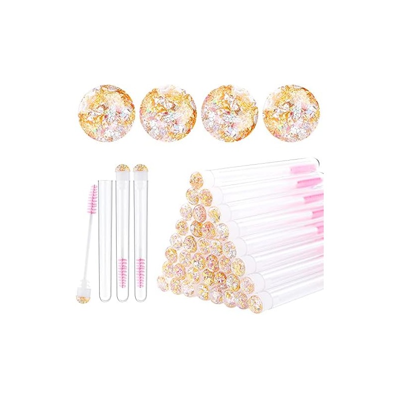 Dming 50pcs cepillo de pestañas varita de maquillaje herramienta de