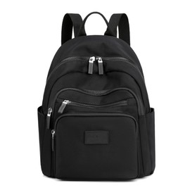 GFM® Waterproof Womens Nylon Backpack Rucksack - Holidays, Travel, Casual Day Use, Summer (S1-Black) (NBKP-68040-KL)