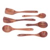 Kitchen Utensils Set Wooden Spatulas Spoons Comfortable Grip Minimaliset Kitchen