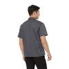 TopTie Short Sleeve Chef Coat Jacket Gray Lightweight Button Chef