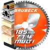 BAUBECK 185mm x 20mm Circular Saw Blade +16mm Ring -
