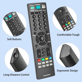 AKB73655802 AKB73655861 Remote Control Compatible with LG TV 42PA4500 26CS460 50PA650T 47LS5600 60PA650T 22LS350S-ZA 22LS351T-ZB 26LS359T-ZC 32CS460 S-ZA Replacement Controller