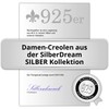 SilberDream SDO329 Sterling Silver 925 Creole Earrings