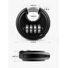 Puroma Combination Lock, 4 Digit Padlock with Hardened Steel Shackle,
