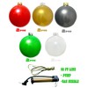 Huoety Inflatable Christmas Ornaments,(9'' 10 pcs) Large Inflatable Christmas Balls,Christmas