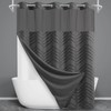 WONICY Extra Long No Hook Shower Curtain with Snap in